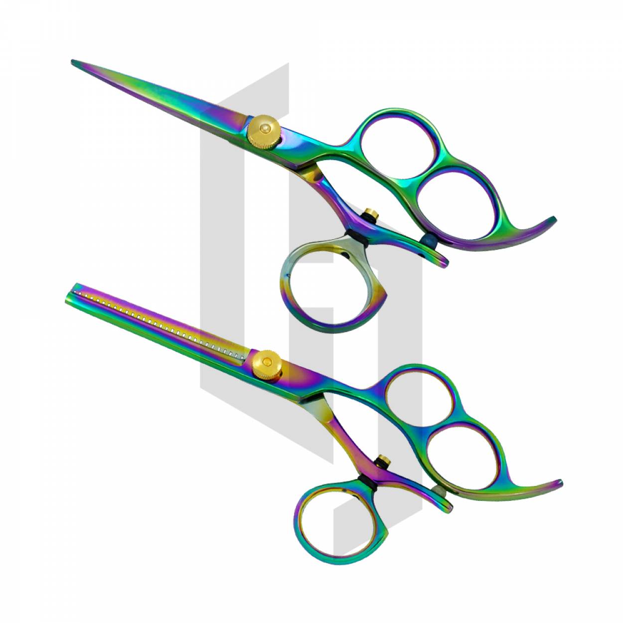 3 Ring Multi Color Hair Cutting Scissors